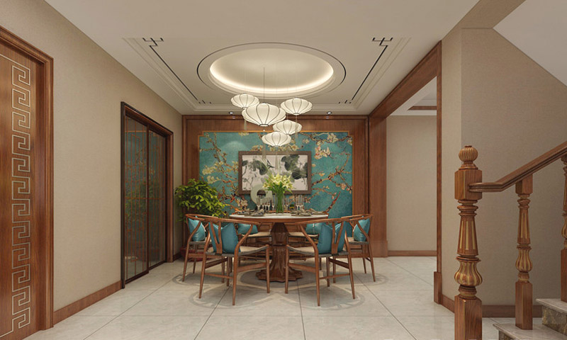 翡翠水城別墅新中式風格