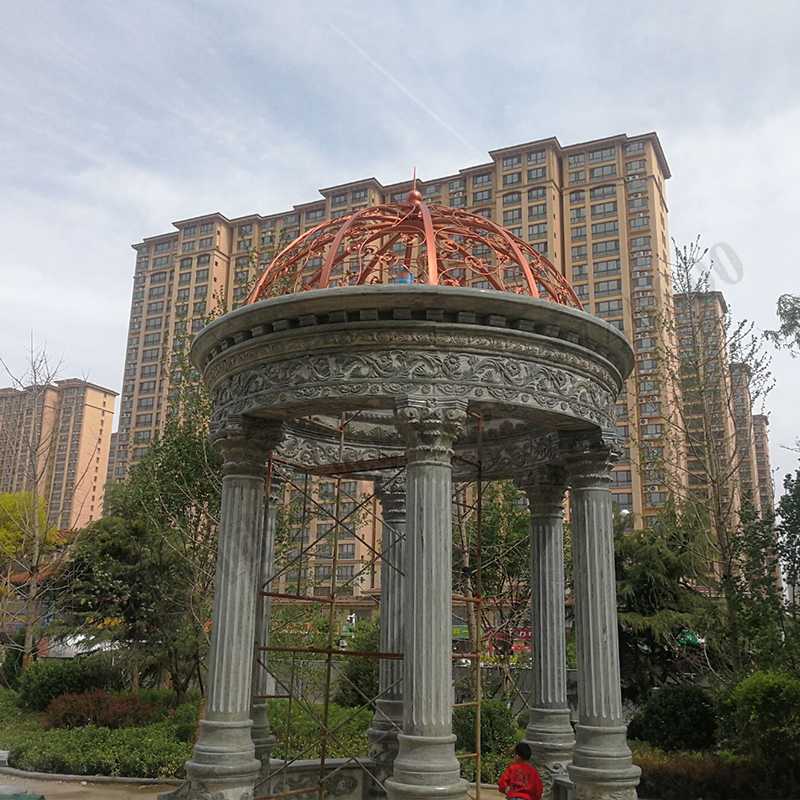 歐式景觀亭子，小區(qū)石雕涼亭，大理石石材亭子